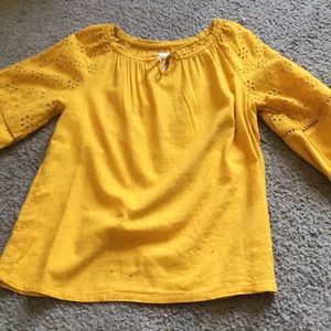 Yellow long sleeve shirt